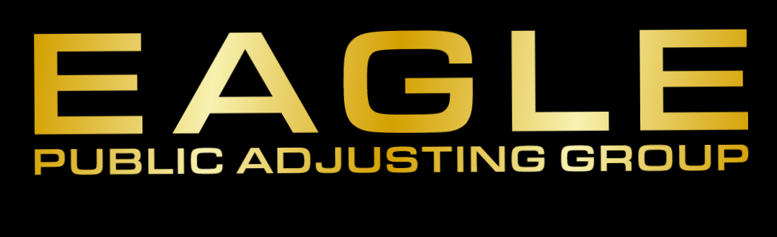 A black background with gold letters that say " ag adjusting ".